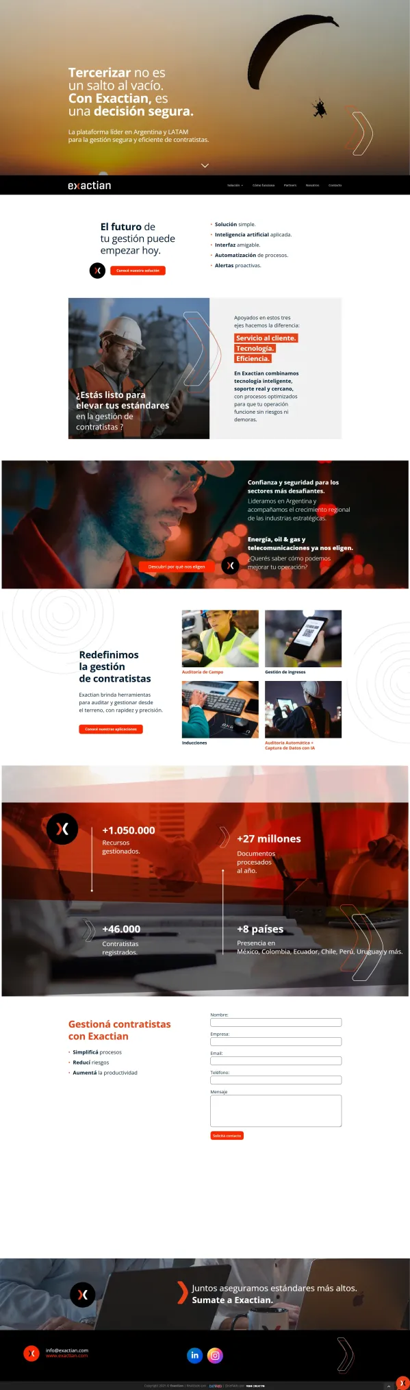 Exactian — Gestión de contratistas